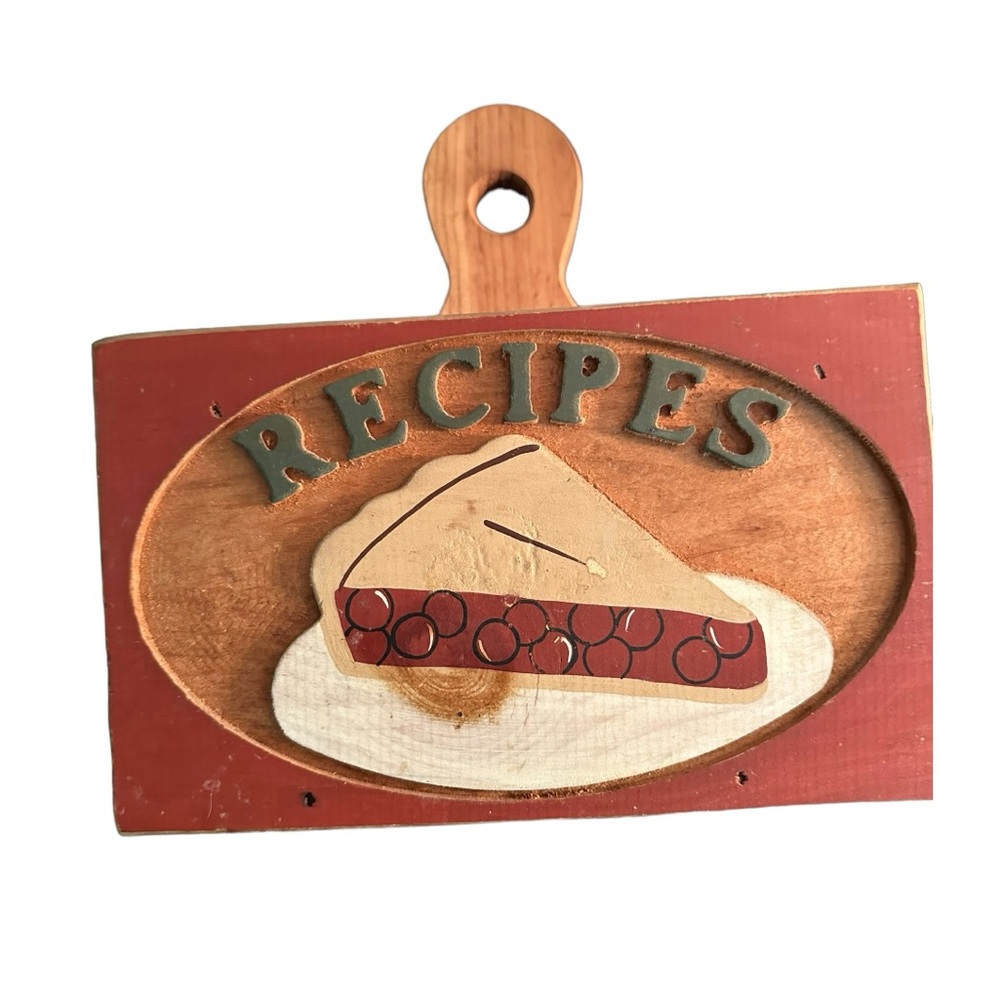 Farmhouse Decor. Simple and functional. Wooden Recipe Box.